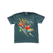 新款 男纯棉直喷T恤 高街短袖 Merry Christmas圣诞节潮牌Rock美式