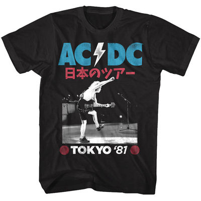 acdc乐队1981东京朋克短袖纯棉