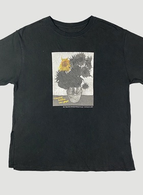 Early 00's Van Gogh Flowers梵高油画花卉图案复古年代感短袖T恤