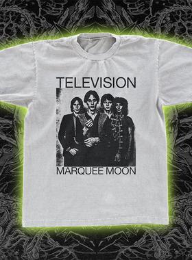 Marquee Moon华盖之月摇滚专辑Television乐队直喷复古美式T恤男