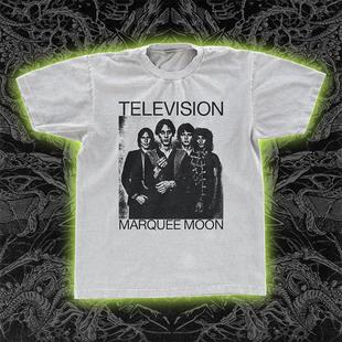 Marquee Moon华盖之月摇滚专辑Television乐队直喷复古美式T恤男