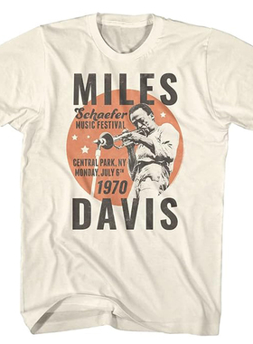 Miles Davis迈尔斯·戴维斯摇滚男士美式街头复古潮牌朋克风短袖