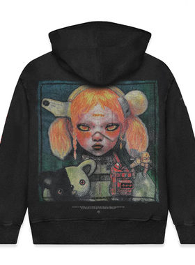 秋冬Bring Me The Horizon飞跃地平线摇滚水洗复古做旧连帽卫衣