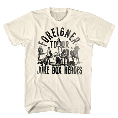 Foreigner男士美式复古短袖T恤