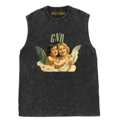 枪花乐队无袖摇滚男士T恤