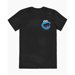 Cookie Monster Face Mini饼干怪兽脸迷你 欧美风高街oversizeT恤