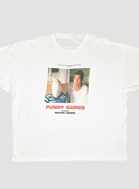 00's年代Funny Games趣味游戏美式高街复古短袖男女款纯棉直喷T恤
