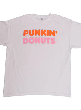 美国教父级朋克乐队NOFX Punkin Donuts字母图印花轻水洗短袖T恤