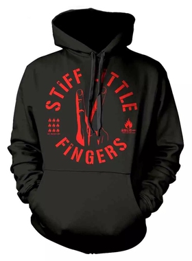 Stiff Little Fingers乐队僵硬小指朋克复古街头经典连帽卫衣外套