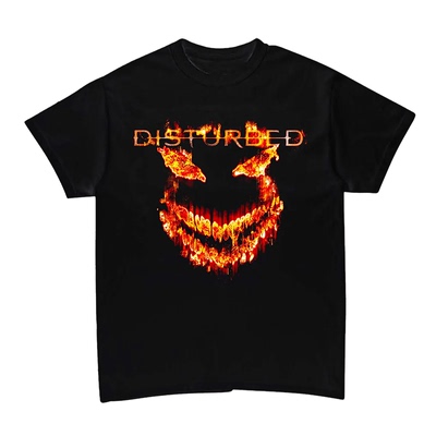 Disturbed不安的乐队美式骷髅T恤