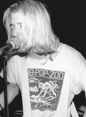 Sub Pop 200 西雅图Grunge摇滚合辑摇滚音乐纯棉宽松直喷短袖T恤