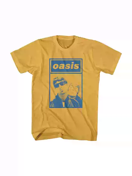 Oasis Oasis Band Rock Music Vintage Casual European and American Trendy Brand Men's Loose Straight-Fit Short-Sleeve T-Shirt