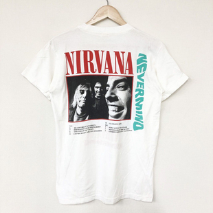 1990年NIRVANA Nevermind涅槃乐队摇滚Vintage美式复古朋克短T恤