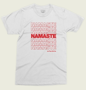 印花男女款 S..T GO放了那个S.T走美式 T恤 短袖 LET NAMASTE THAT