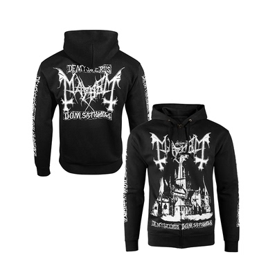 挪威乐队MAYHEM纯棉连帽拉链卫衣