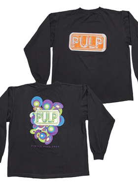 pulp乐队美式潮牌复古oversize摇滚朋克小众男女纯棉长袖T恤秋