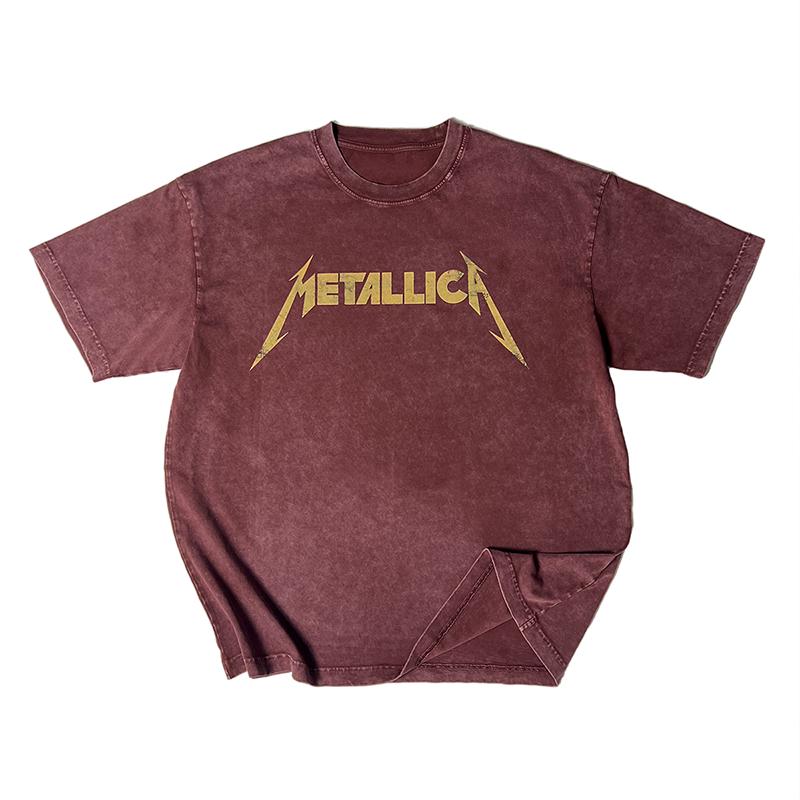 金属之王乐队Metallica水洗短袖T