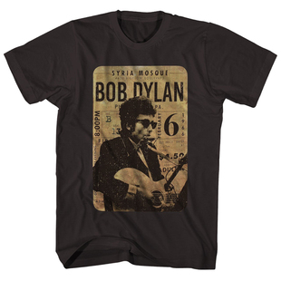 Dylan摇滚诗人美式 复古高街vintage复古T恤 鲍勃迪伦Bob 2023新款