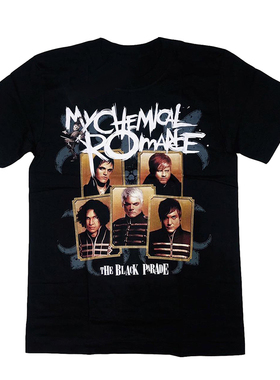 The Black Parade黑色游行专辑我的化学浪漫乐队摇滚美式短袖T恤