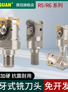赛冠EMR5R锁牙头R5/R6/1003螺纹锁牙式刀柄铣刀杆抗震钨钢刀杆CNC