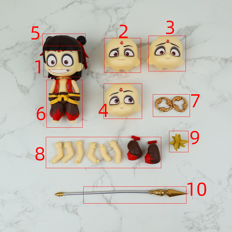 gsc粘土人 1459 dx 哪吒之魔童降世 哪吒 配件分尸