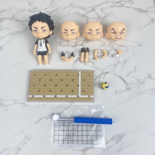 GSC粘土人723排球少年赤苇京治头发身体脸壳ob11配件分尸正版散货