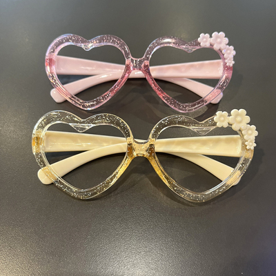 女宝宝超萌拍照无镜片眼镜框架儿童眼镜女童可爱表演蝴蝶结眼镜框