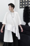 山本暗黑风夏季短袖T恤超火拼接荷叶边不规则上衣A345-1193-P60，男装T恤，电商A345