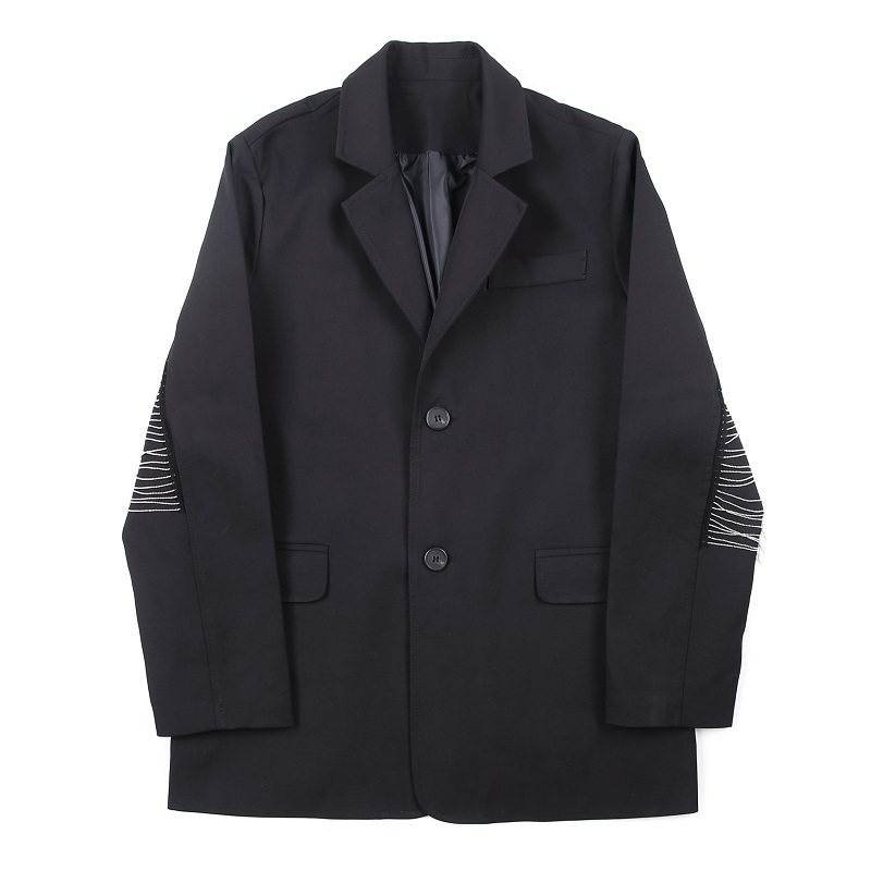 早秋原创时尚休闲款金属流苏配饰西服外套男上衣潮A345-1121-P135,男装西服,电商A345