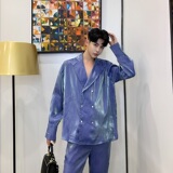 原创高端定制套装男西服领外套衬衣气质垂感阔腿裤A345-1120-P140，男装西服，电商A345
