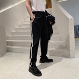 春秋韩版潮流S边装饰设计男休闲宽松型长裤A345-112-P65，男装休闲裤，电商A345