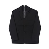新款三件套解构设计自由组合西装复古休宽松外套潮A345-1813-P155，男装西服套装，电商A345