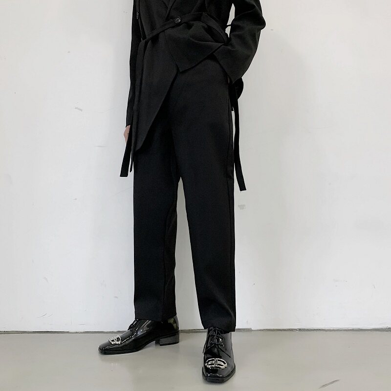 原创黑色宽松新款休闲直筒西裤男女可穿A345-130-1-P68,男装西裤,电商A345