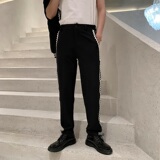 春秋韩版潮流S边装饰设计男休闲宽松型长裤A345-112-P65，男装休闲裤，电商A345