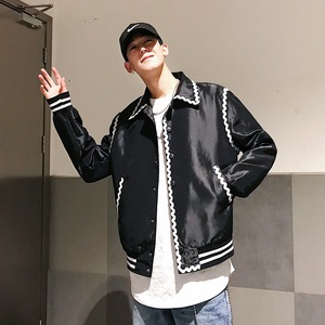 春秋韩版潮流花边配饰男士夹克外套A345-1026-P105图片