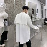 BFY原创两件套可拆卸个性气质马甲燕尾设计男衬衣A345-1033-P85，男装衬衫，电商A345