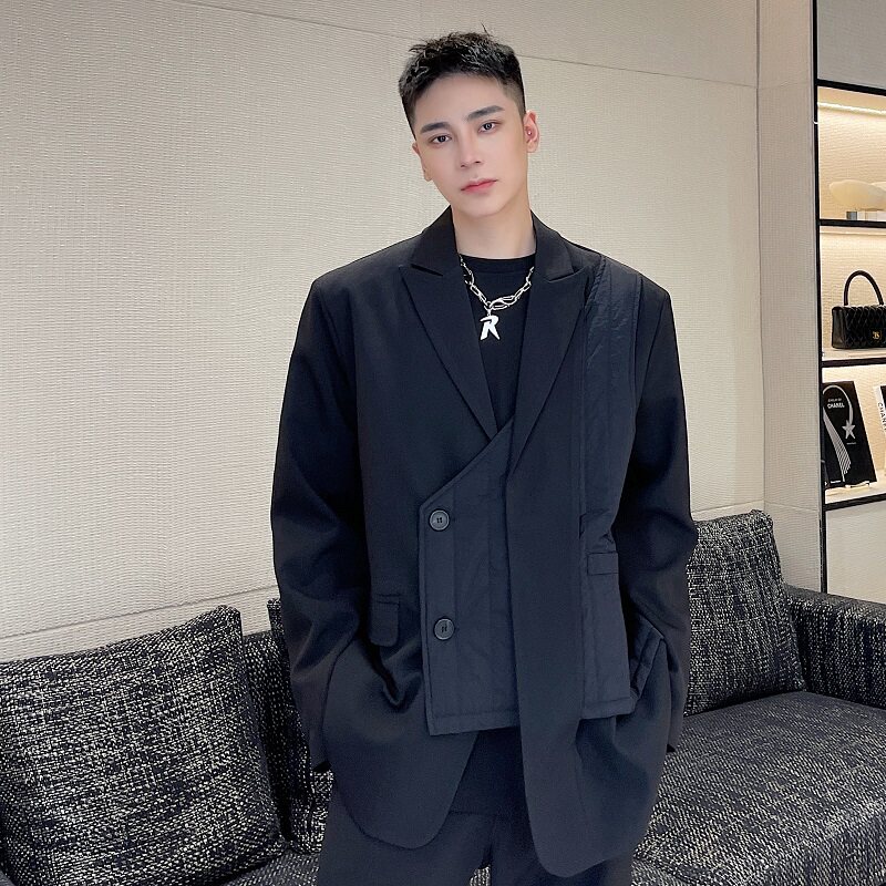 红炸街西服外套高级感黑色上衣设计感小众A345-1823-P135,男装西服,电商A345