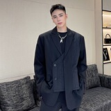 红炸街西服外套高级感黑色上衣设计感小众A345-1823-P135，男装西服，电商A345