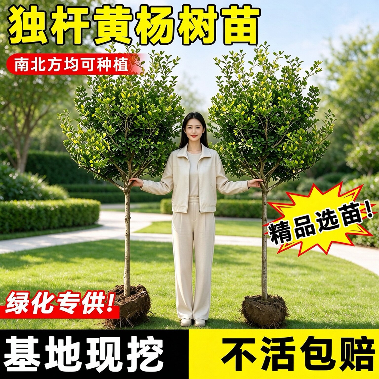 独杆黄杨树苗庭院地栽别墅庭院耐寒四季常青易成活小叶瓜子黄杨苗