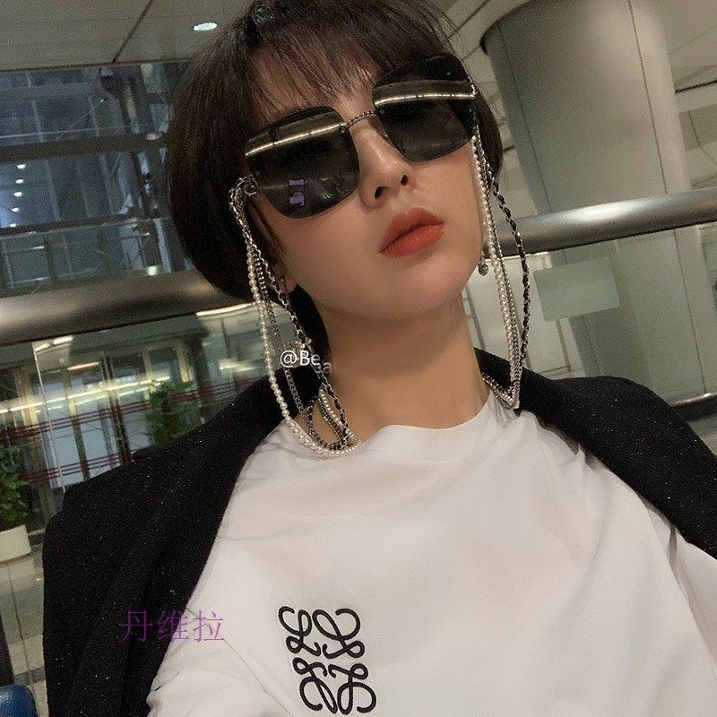 时尚新款眼镜配件 串珠圆珠眼镜绳网红眼镜挂链 文艺黑白眼镜挂绳