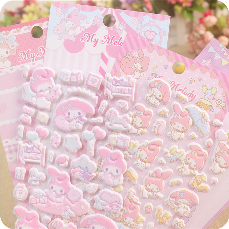 三丽欧美乐蒂儿童粉色贴纸公主女孩手账装饰贴画卡通泡泡贴奖励贴