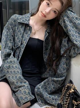 2025秋冬爆款牛仔外套复古韩版气质女小众设计感休闲宽松显瘦夹克