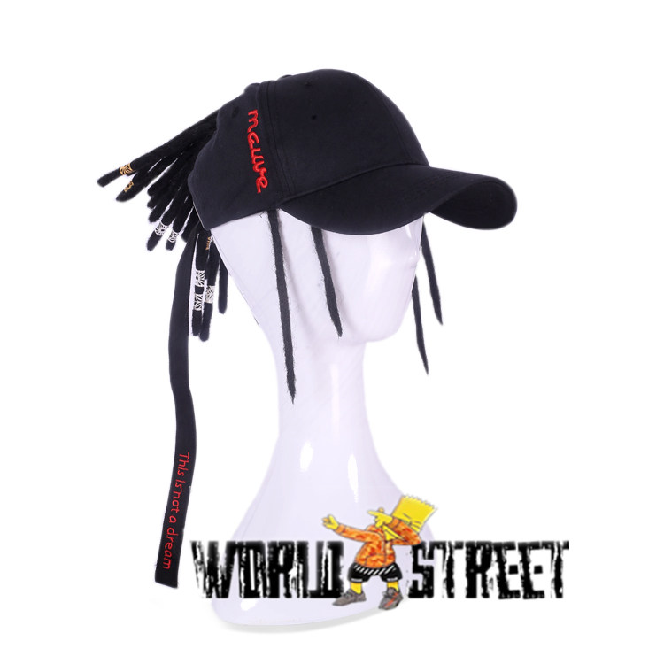 戴帽子的假发女一体夏季脏辫帽子包邮个性平沿嘻哈帽鸭舌帽定制脏|ruв категории Аксессуары, шляпа - от Buy2taobao.com для оказания профессиональной услуги покупки агента Taobao