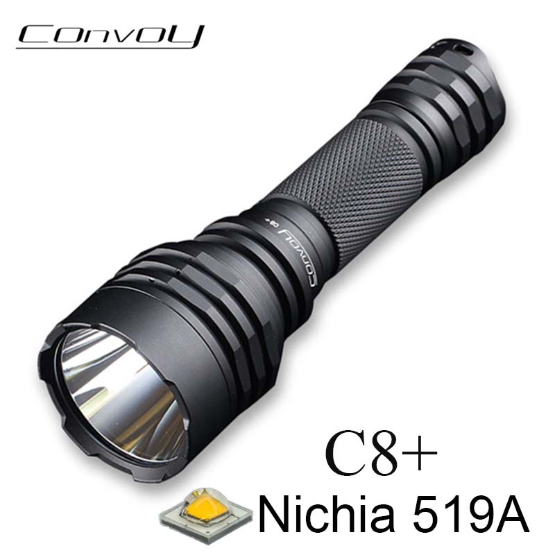 Convoy黑色C8+519A Led 12组闪光灯手电筒露营钓鱼消防登山徒步