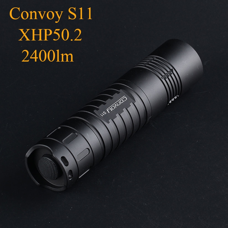 Convoy手电筒黑色S11 XHP50.2毛裤战术高功率LED 26650露营旅行