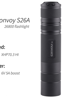 Convoy毛裤S26A XHP70.3 HI LED 26800/26650手电筒长续航露营