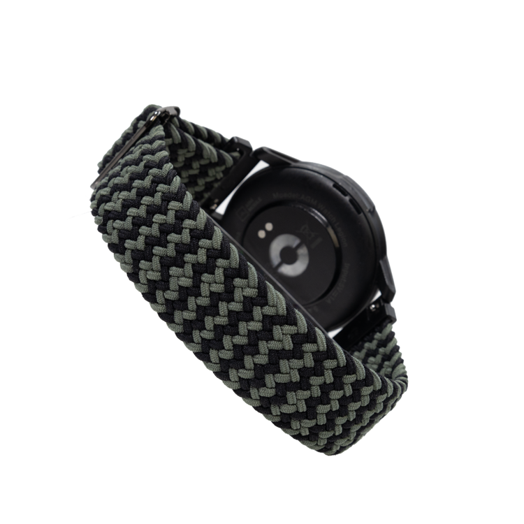 适用于AGM watch L1智能手表绿色编织表带橙色硅胶表带可调节