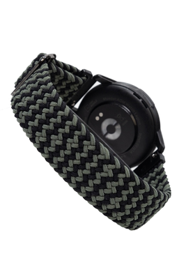 适用于AGM watch L1智能手表绿色编织表带橙色硅胶表带可调节