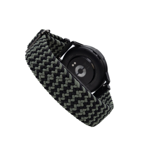 适用于AGM watch L1智能手表绿色编织表带橙色硅胶表带可调节