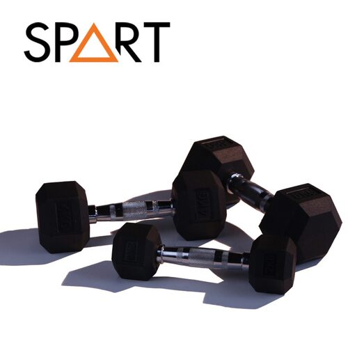 SPART包胶六角哑铃力量训练